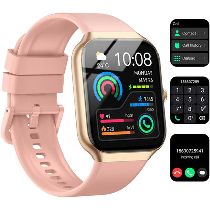 Montre Connectée TitanFit X - Appels Bluetooth, 113+ Modes Sport, Suivi Santé, Étanche IP68, Écran HD 1.96"